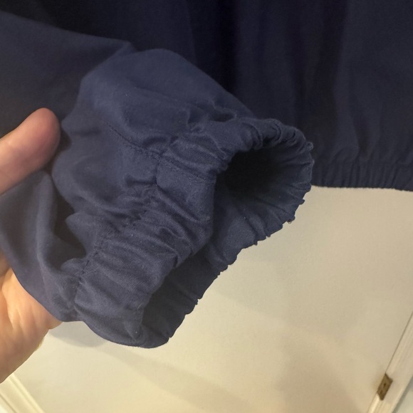 FootJoy Mens Size M Golf Pullover Windbreaker Jacket FJ Zip Hand Pockets V-Neck - Picture 4 of 9